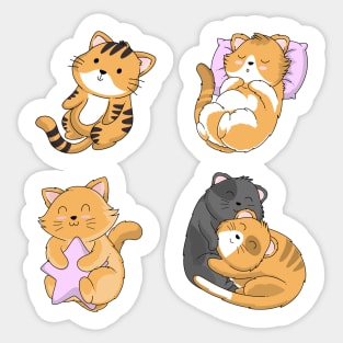 Funny Cute Cat Sticker Pack for cat lover Sticker